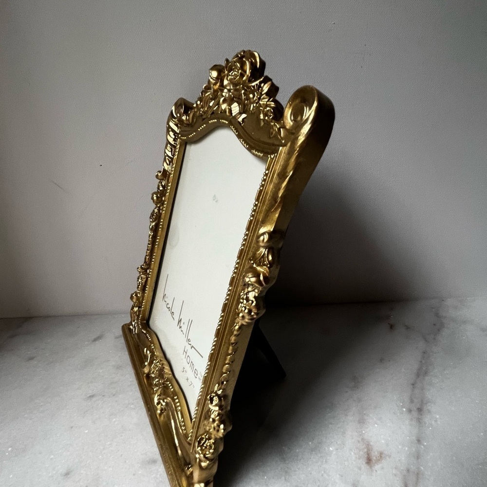 Nicole Miller Gold Ornate Picture Frame for 5x7” photo - Picture 6 of 10